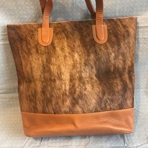 Ameril Brown Calf Hair Tote